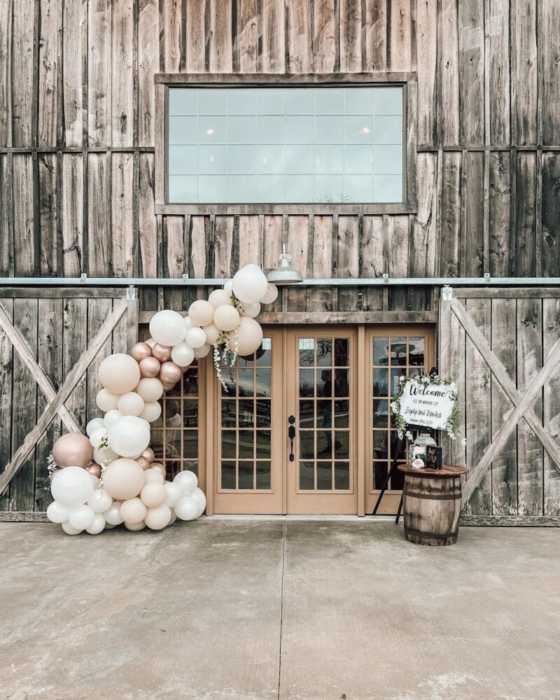 Custom balloon arch and décor